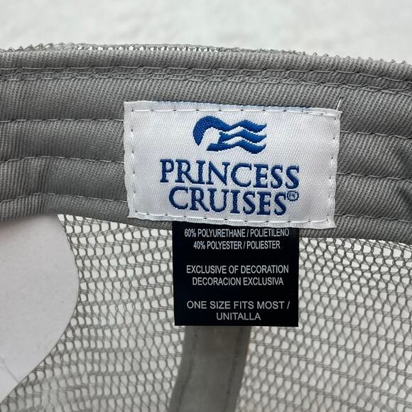 Princess Cruises Women’s Silver Glitter Ball Cap Adjustable Back Closure Mesh - Picture 5 of 5
